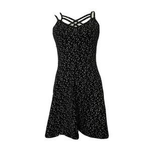 Hollister Dress Medium Black Stars Dots M Sleevele